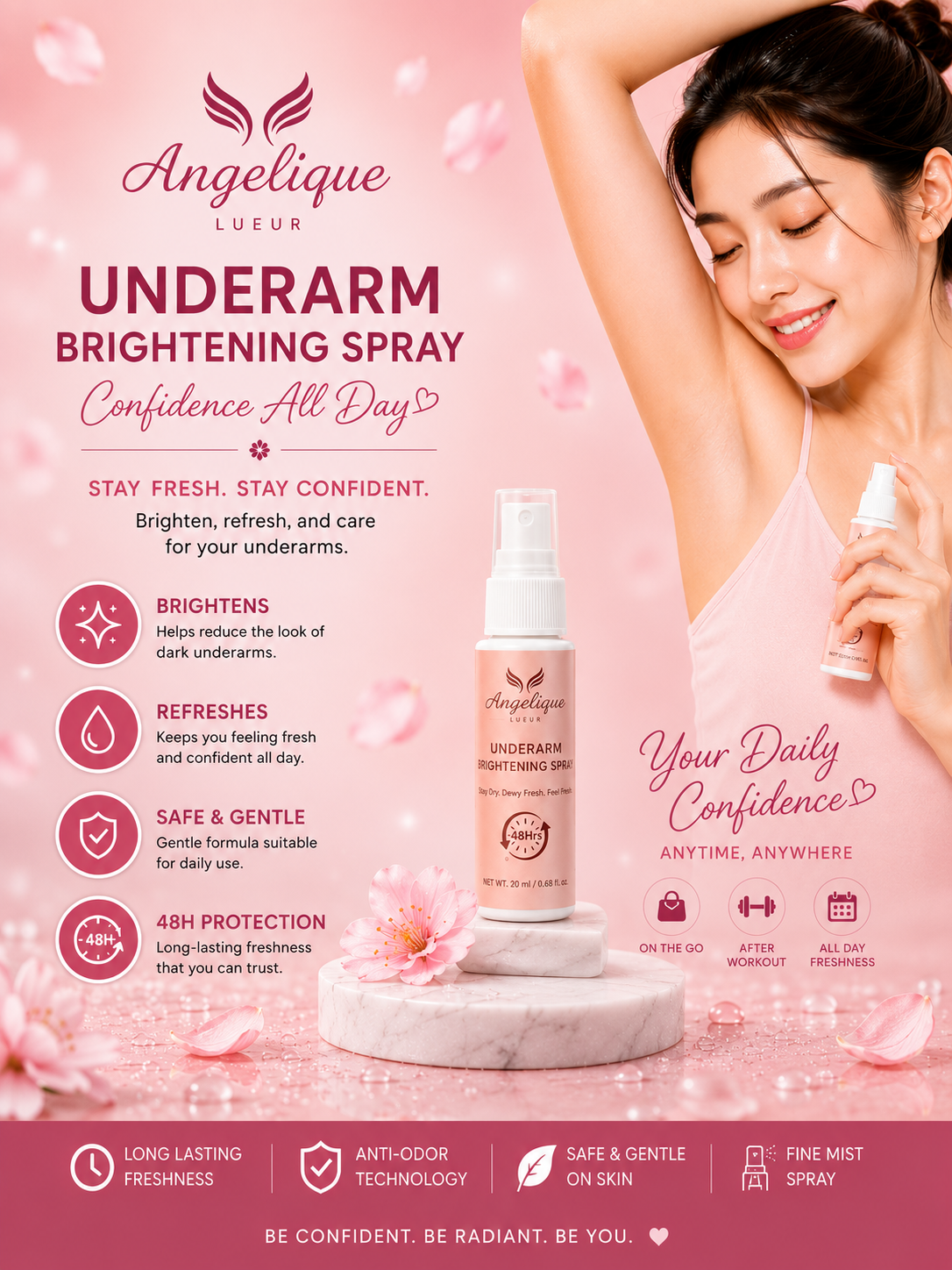 Underarm Brightening Deodorizing Spray | Angelique Lueur